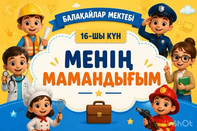 «Балақайлар мектебінің» 16-шы күні ұйымдастырылған іс-әрекетте балалар «Менің мамандығым» тақырыбында&hellip;